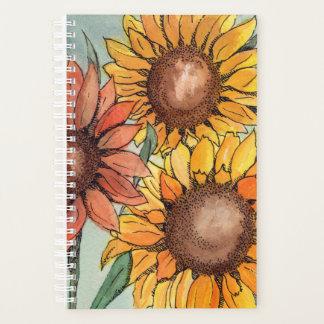 Painterly Sunflower Zeichnend Planer
