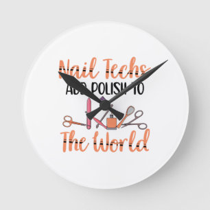 Painting Fingernails Runde Wanduhr