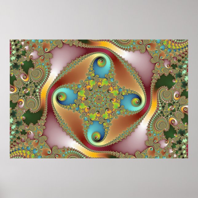 Painting - Fractal Art Poster (Vorne)