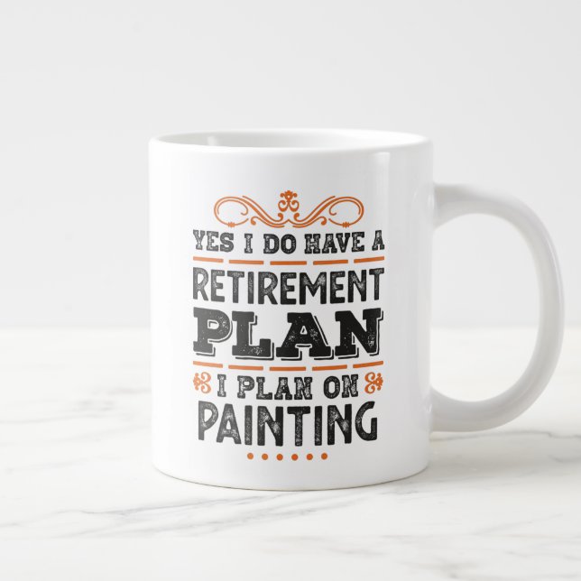 Painting-Gift-Funny-Painting-Plan Jumbo-Tasse (Rechts)