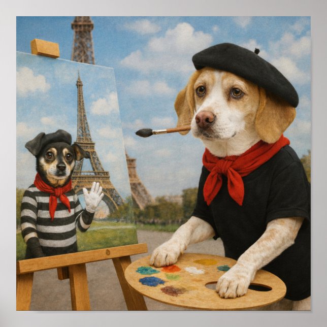 "Painting in Paris" Poster (Vorne)