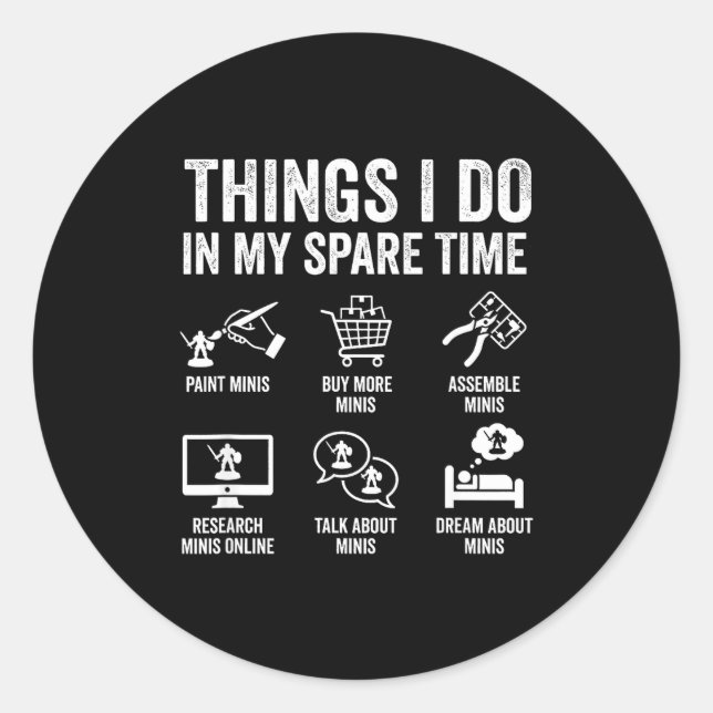 Painting Miniatures Tabletop Wargame Board Games E Runder Aufkleber (Vorderseite)