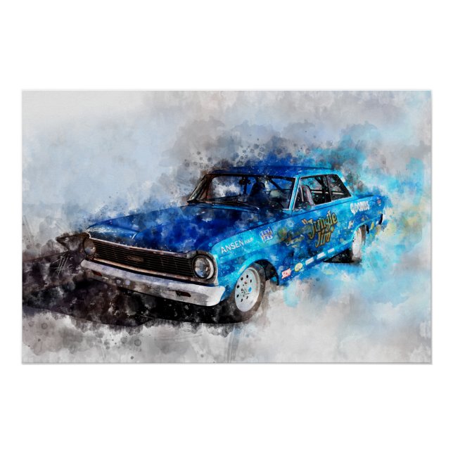 Painting out of a Series of legendary Dragster Pil Poster (Vorderseite)