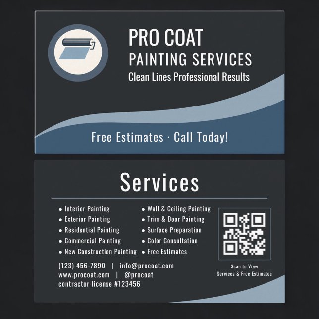 Painting Painter QR Code Professional  Visitenkarte (Von Creator hochgeladen)