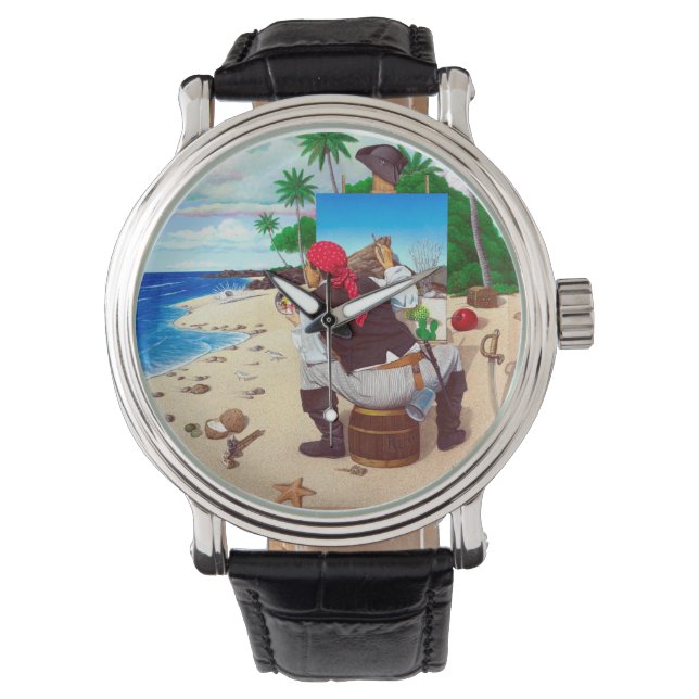 Painting Pirate Mens Uhr (Vorderseite)