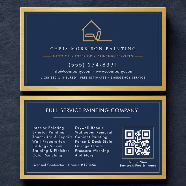 Painting Service QR Code Home Painter  Visitenkarte (Von Creator hochgeladen)