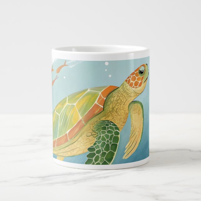 Painting Turtle Jumbo-Tasse (Vorderseite)