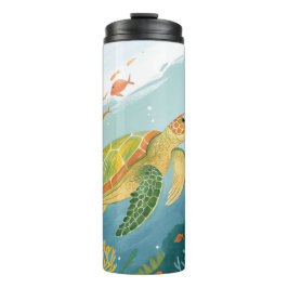 Painting Turtle Thermosbecher