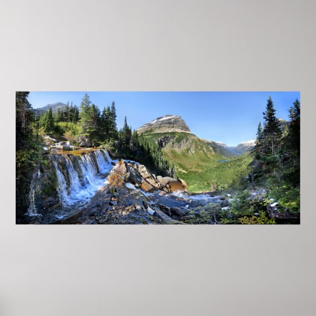 Paiota Falls - Glacier National Park Poster (Vorne)