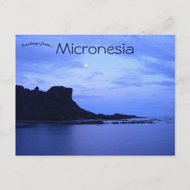 Paipalap Peak Sokehs Rock Indonesia Postkarte (Vorderseite)