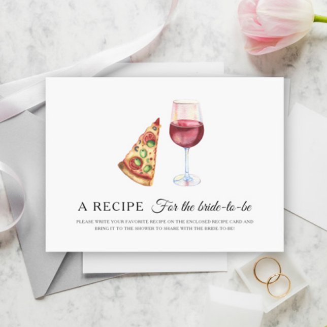 Pair bridal shower Recipe for the bride to be Begleitkarte (Von Creator hochgeladen)