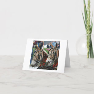 Pair of mules in harness karte