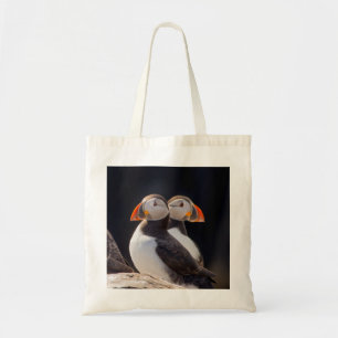 Pair of Puffins Foto Tragetasche