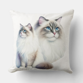 PAIR OF SCHÖNE FLUFFY RAGDOLL CATCATS KISSEN