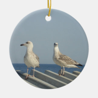 Pair of Seagulls Keramik Ornament