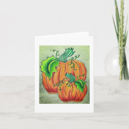 Pair Pumpkins Grußkarte Karte