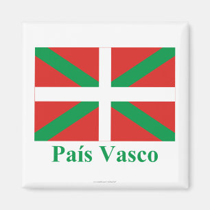 País Vasco (Euskadi) Fahne mit Namen Magnet
