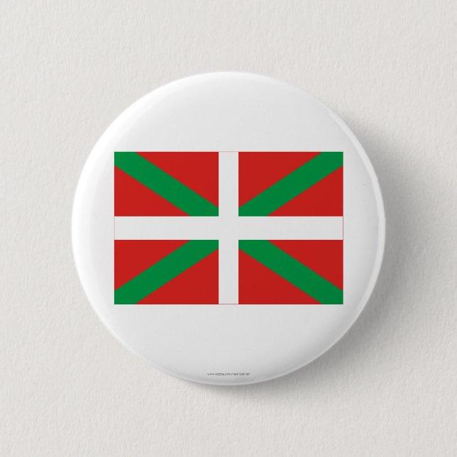 País Vasco (Euskadi) Flagge Button (Vorderseite)