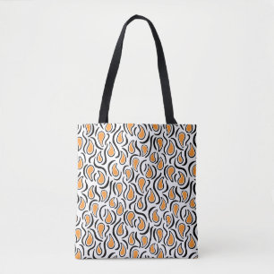 Paisley Abstrakt 230523 - Light Orange, B&W
