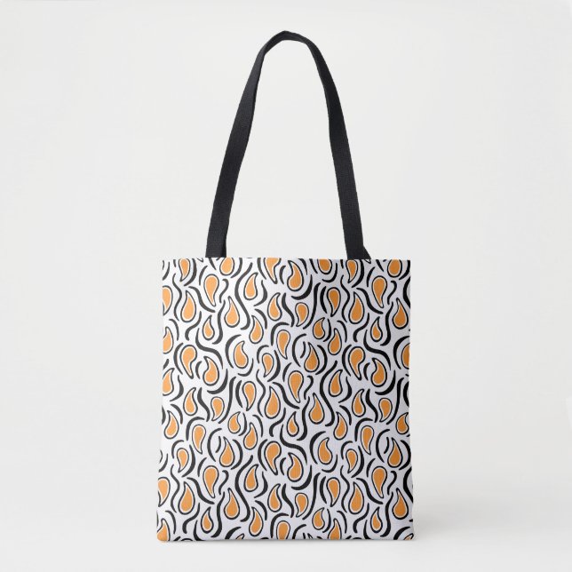 Paisley Abstrakt 230523 - Light Orange, B&W (Vorderseite)