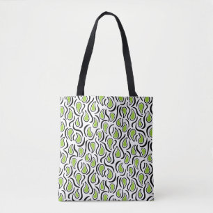Paisley Abstrakt 230523 - Martian Green, B&W