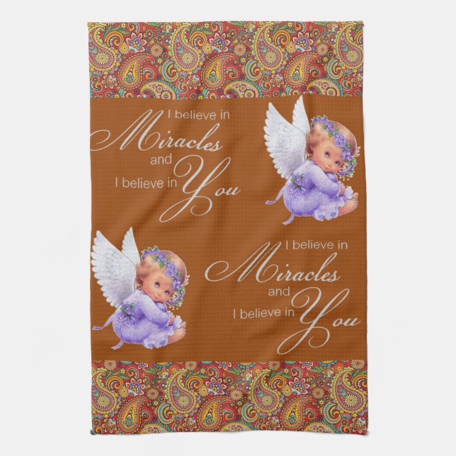 Paisley Angel Kitchen Handtuch (Vertikal)