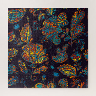 Paisley Aquarell: Blumenmuster Puzzle