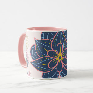 Paisley Art, Blue und Lila Graphic Tasse