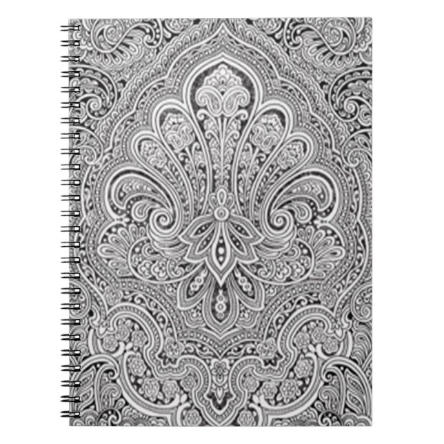 Paisley Art Spiral Notebook Notizblock (Vorderseite)