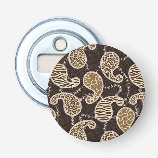 Paisley-Arthintergrund Flaschenöffner (Vorderseite)