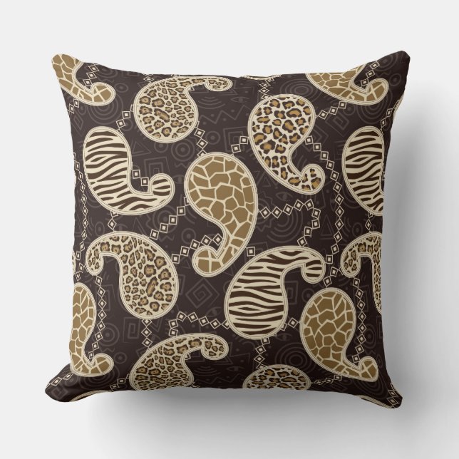 Paisley-Arthintergrund Kissen (Vorderseite)