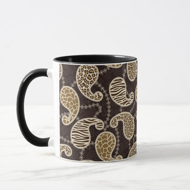 Paisley-Arthintergrund Tasse (Links)