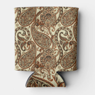 Paisley Asian Textile Nahtlos Hintergrund Dosenkühler
