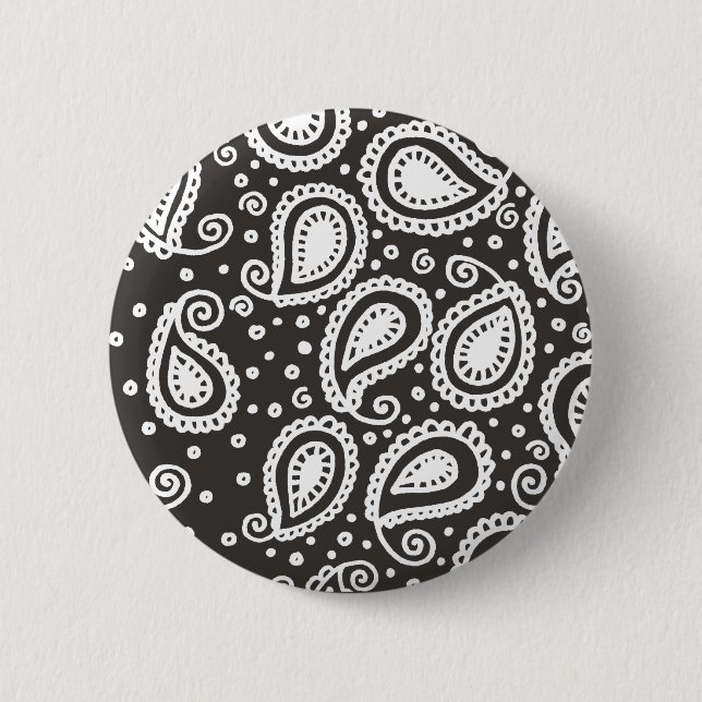 Paisley auf Black Button (Vorderseite)