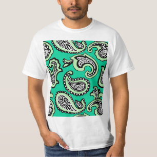 Paisley auf grünem Hintergrund T-Shirt