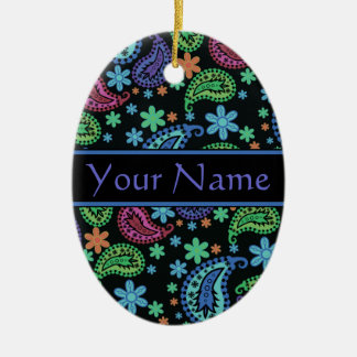 Paisley auf Schwarzem Keramikornament