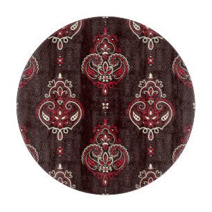 Paisley-Bandana: Boho-Vintage-Druck. Schneidebrett