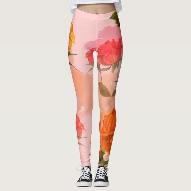 Paisley bandana Druck, Seidenschal Design. Leggings (Vorderseite)