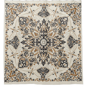 Paisley Bandana Print Silk Design Duschvorhang