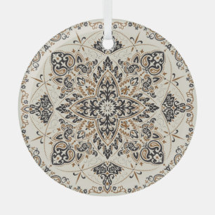 Paisley Bandana Print Silk Design Ornament Aus Glas