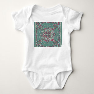 Paisley Bandana Print: Silk Neck Scarf Baby Strampler