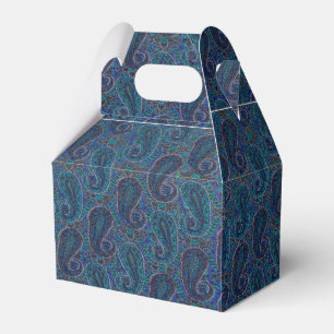Paisley Blau Indisch Boho Klassisch Vintage Geschenkschachtel