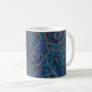 Paisley Blau Indisch Boho Klassisch Vintage Kaffeetasse