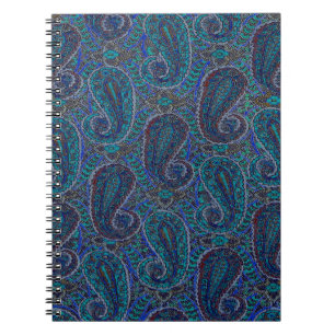 Paisley Blau Indisch Boho Klassisch Vintage Notizblock
