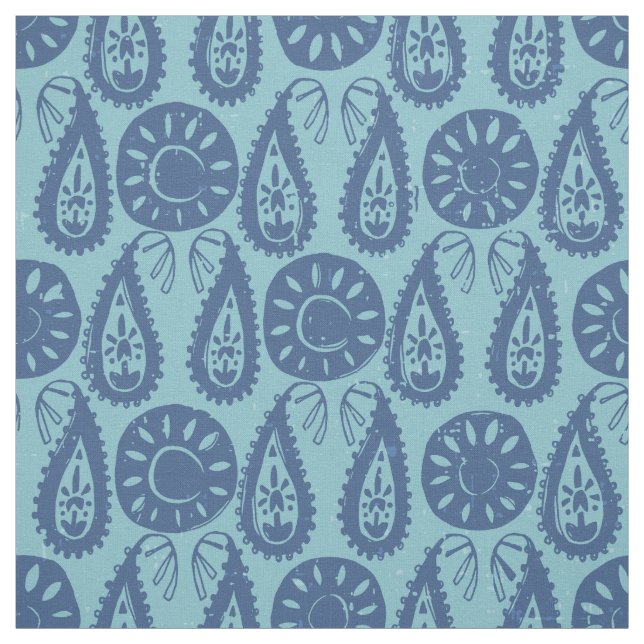 Paisley blau stoff (Muster)