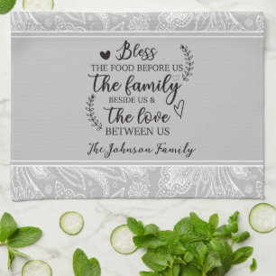 Paisley Blessings personalisierte Familie Geschirrtuch
