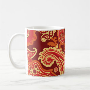 Paisley, Blume: nahtlose Ziermuster Kaffeetasse