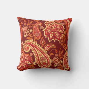 Paisley, Blume: nahtlose Ziermuster Kissen