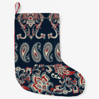 Paisley, blumengeschmückt, Damast Vintag. Kleiner Weihnachtsstrumpf