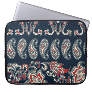 Paisley, blumengeschmückt, Damast Vintag. Laptopschutzhülle